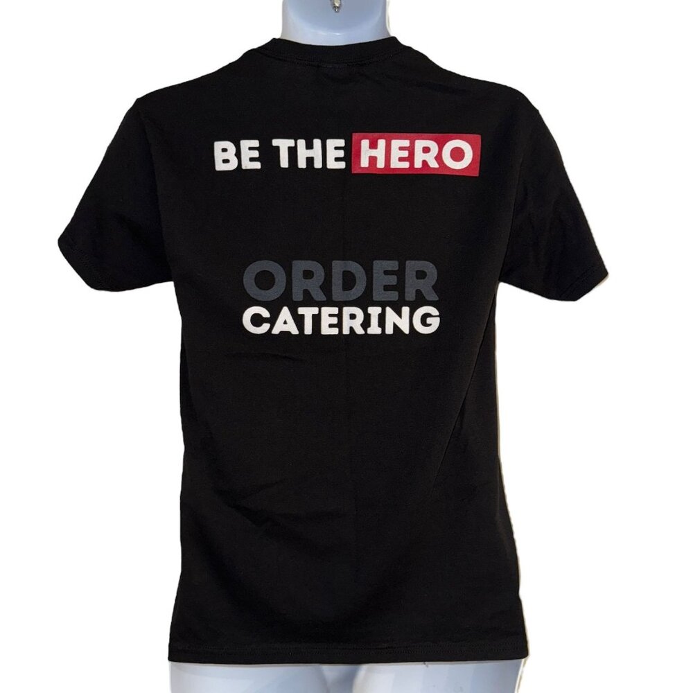 Cafe Rio Employee TShirt Tee Mens S Be The Hero Order Catering Black Red - Picture 4 of 7